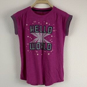 Cat & Jack Magenta 'Hello World' Tee